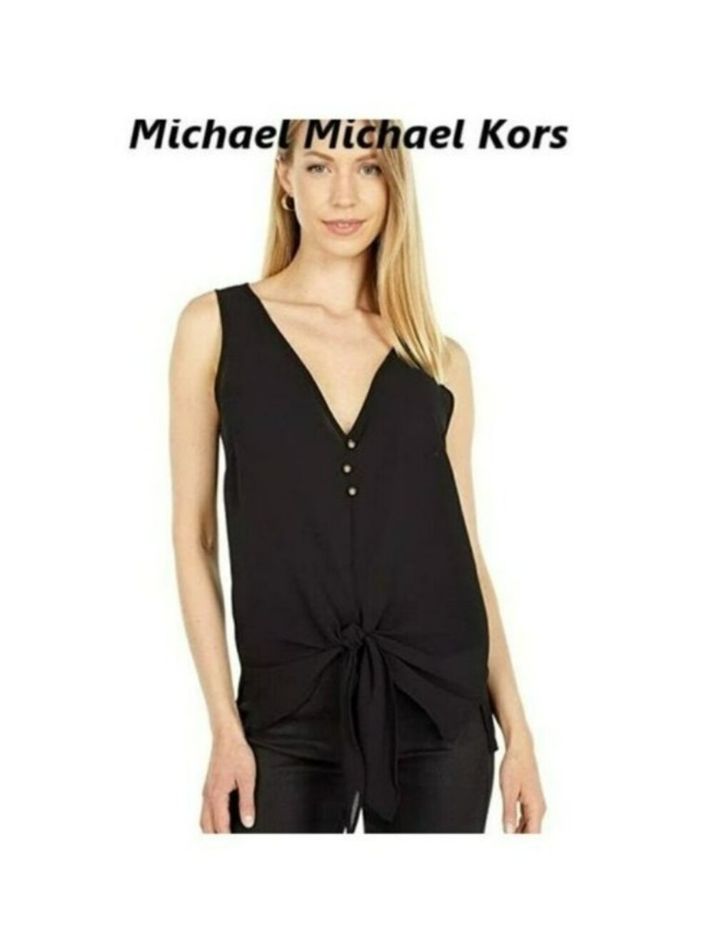 MICHAEL MICHAEL KORS Tie-Front Tank Top Sz M NWT